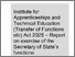 [thumbnail of Institute_for_Apprenticeships_and_Technical_Education__Transfer_of_Functions_etc__Act_2025___Report_on_exercise_of_the_Secretary_of_Stateˇs_functions__E03405234__.pdf]